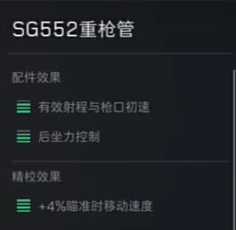 三角洲行动SG552配件用什么比较好